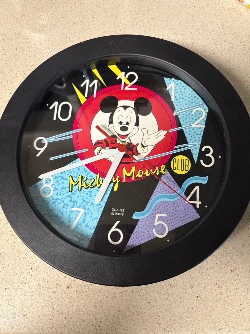 Mickey Mouse Club 1990s clock. Works great